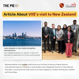 VIIE in media article regarding visit to Universities in New Zealand